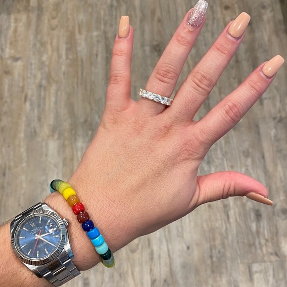 Tie On Glass Stone Bead Friendship Bracelet - Picture 2 of 2